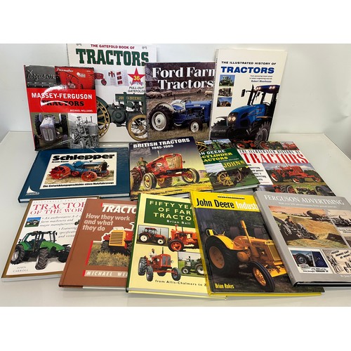 102 - Books on vintage tractors, automobilia, Ford John Deere  British and makes from across the globe. 13... 