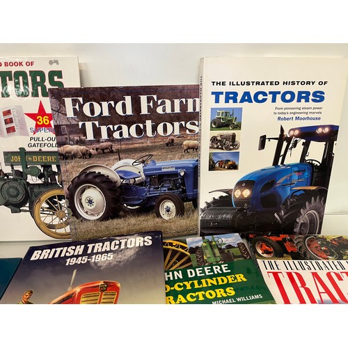 102 - Books on vintage tractors, automobilia, Ford John Deere  British and makes from across the globe. 13... 