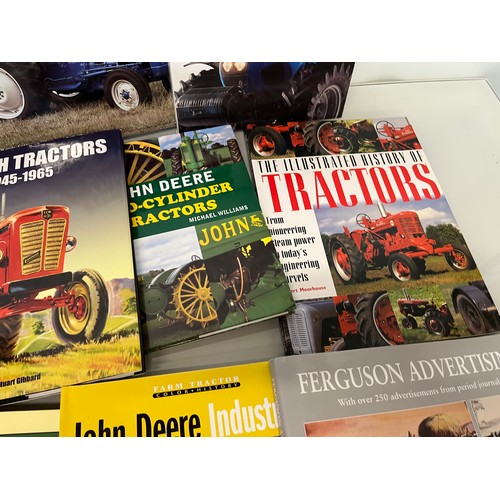 102 - Books on vintage tractors, automobilia, Ford John Deere  British and makes from across the globe. 13... 