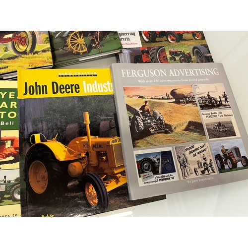 102 - Books on vintage tractors, automobilia, Ford John Deere  British and makes from across the globe. 13... 