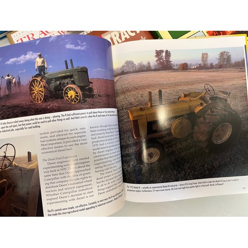 102 - Books on vintage tractors, automobilia, Ford John Deere  British and makes from across the globe. 13... 