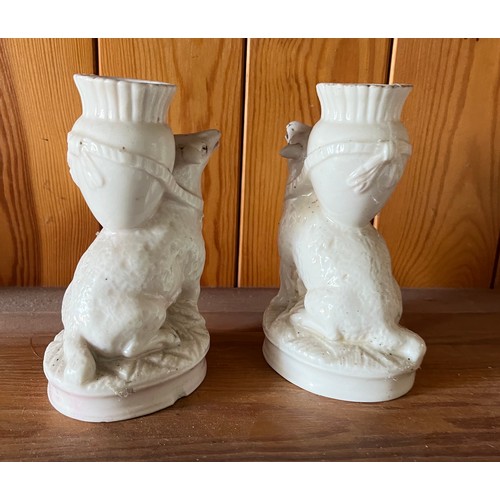 386 - A pair of pottery spill vases modelled as sheep.

This lot is available for in-house shipping