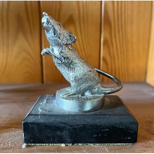 398 - A plated cast mascot of a rat.

This lot is available for in-house shipping