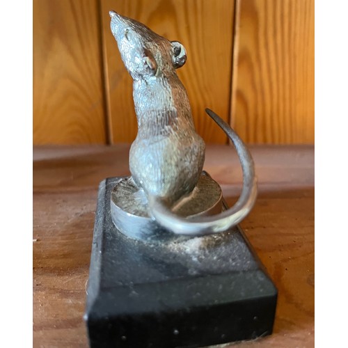 398 - A plated cast mascot of a rat.

This lot is available for in-house shipping