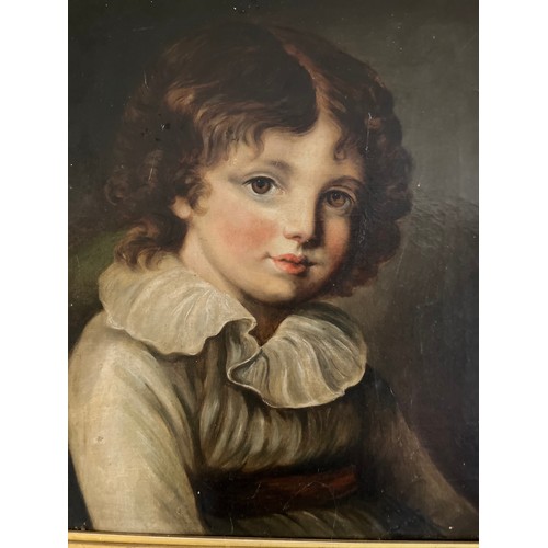 407 - Victorian oil on canvas of an engaging young boy, 53 cm x 59 cm.

This lot is collection only