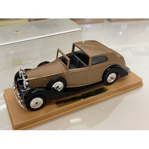 452 - A collection of nine cased Solido diecast models of grand motor cars from the 1920’s and 30’s, Rolls... 