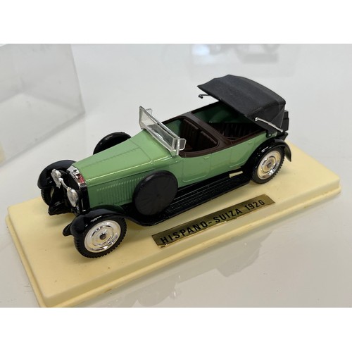 452 - A collection of nine cased Solido diecast models of grand motor cars from the 1920’s and 30’s, Rolls... 