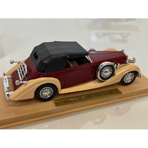 452 - A collection of nine cased Solido diecast models of grand motor cars from the 1920’s and 30’s, Rolls... 