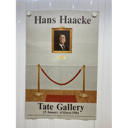 377 - Original Hans Haake Exhibition Poster from the  Tate Gallery Exhibition 1984, 50.5cm X 76cm.

This l... 