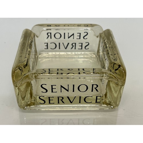 379 - Glass Senior Service advertising ash tray.

This lot is available for in-house shipping.