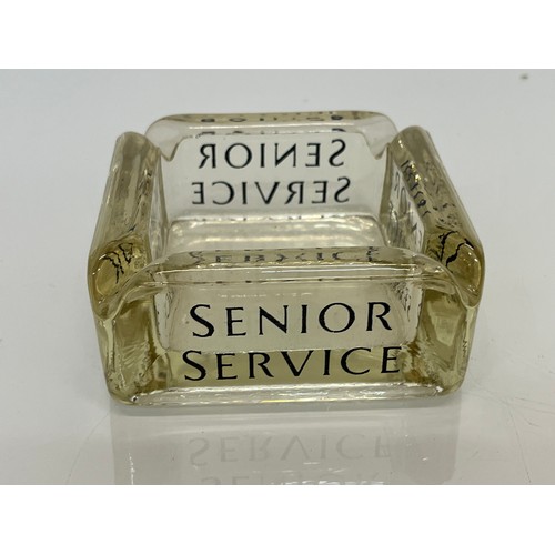 379 - Glass Senior Service advertising ash tray.

This lot is available for in-house shipping.