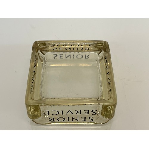 379 - Glass Senior Service advertising ash tray.

This lot is available for in-house shipping.