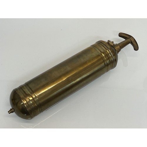 470 - Automobilia, a Merry Weather brass bodied motoring fire extinguisher.

This lot is available for in-... 