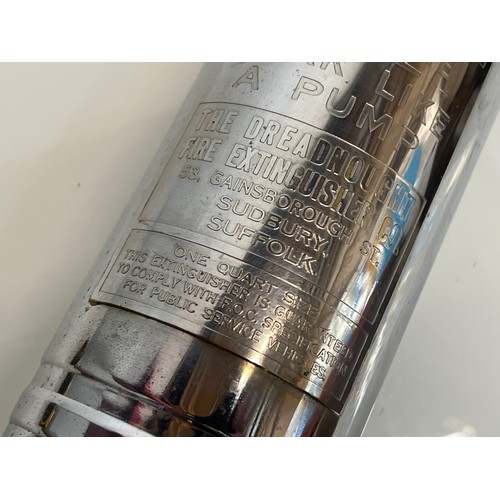 471 - Dreadnought chrome plated motoring fire extinguisher.

This lot is available for in-house shipping.