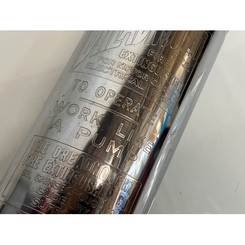 471 - Dreadnought chrome plated motoring fire extinguisher.

This lot is available for in-house shipping.