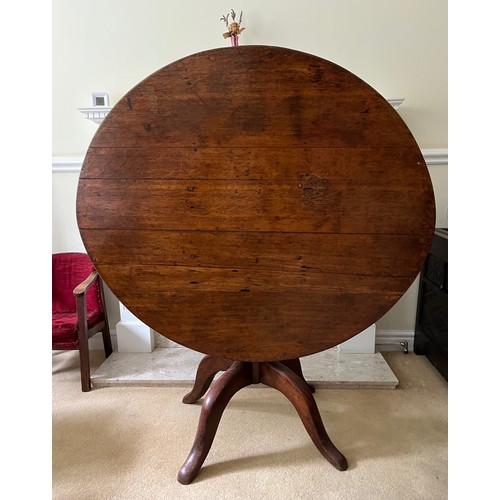 130 - Mahogany tilt top dinning table,

This lot is collection only