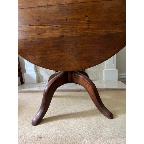 130 - Mahogany tilt top dinning table,

This lot is collection only