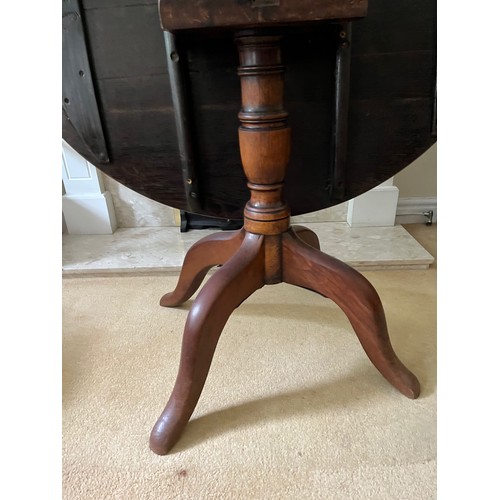 130 - Mahogany tilt top dinning table,

This lot is collection only