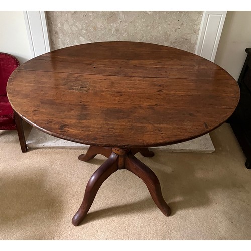 130 - Mahogany tilt top dinning table,

This lot is collection only