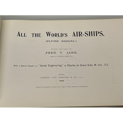 154 - Aeronautical ephemera, pioneer aviation, aircraft. 1909 edition of Janes all the Airships.

This lot... 