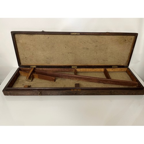 144 - Vintage wooden gun case 102.5cm x 31 cm x 7.5 cm.

This lot is available for in-house shipping