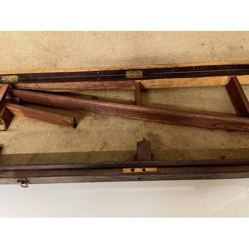 144 - Vintage wooden gun case 102.5cm x 31 cm x 7.5 cm.

This lot is available for in-house shipping