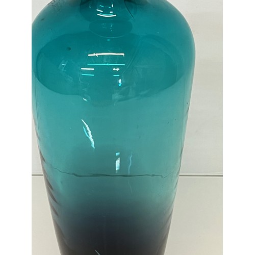 142 - Mid century art glass vase in a striking blue colour way, 40 cm high.

This lot is available for in-... 