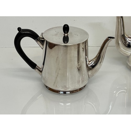 301 - A set of four Silver plated tea wares possibly Joseph Jennens and Co of Birmingham.

This lot is ava... 