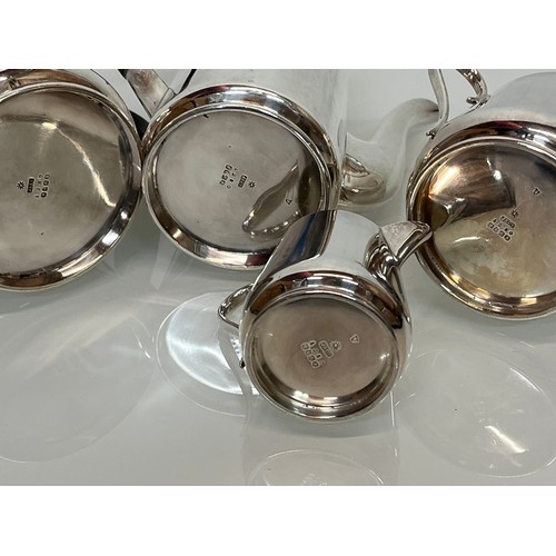 301 - A set of four Silver plated tea wares possibly Joseph Jennens and Co of Birmingham.

This lot is ava... 