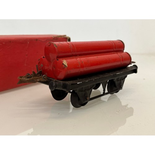 161 - Boxed Hornby O gauge Gas Cylinder Wagon.

This lot is available for in-house shipping