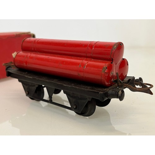 161 - Boxed Hornby O gauge Gas Cylinder Wagon.

This lot is available for in-house shipping