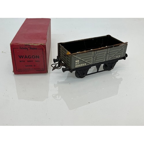162 - Boxed Hornby O gauge Wagon with sheet rail.

This lot is available for in-house shipping