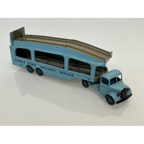 176 - A diecast Dinky toy, a motor car delivery transporter.

This lot is available for in-house shipping
