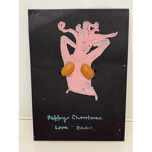112 - As seen on BBC Antiques Roadshow. Euan Uglow, 1932 -2000, British artist, humorous erotic Christmas ... 