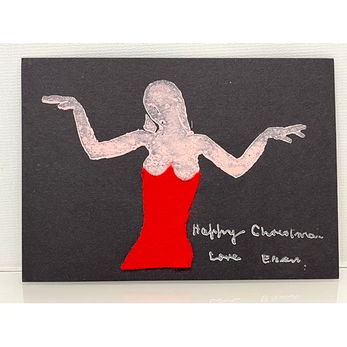 113 - Euan Uglow, 1932 – 2000, British artist, an erotic Christmas card sent by the artist, a mixed medium... 