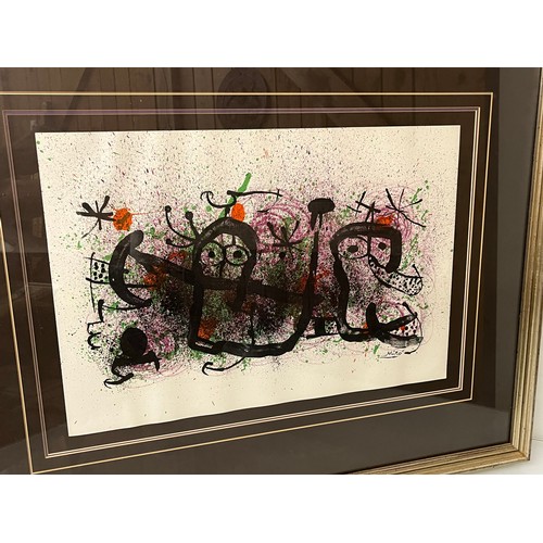117 - Framed print of Owls by Joan Miro 86 cm x 69 cm.

This lot is collection only. If desired it can be ... 