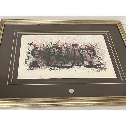 117 - Framed print of Owls by Joan Miro 86 cm x 69 cm.

This lot is collection only. If desired it can be ... 