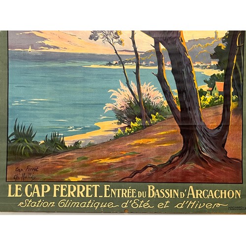 121 - An early C20th French Railway poster advertising the start of train services across the south coast ... 