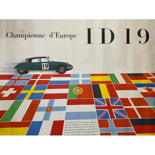 122 - Automobilia, ephemera, promotional advertising, motor racing, a 1960's Citroen celeration poster for... 