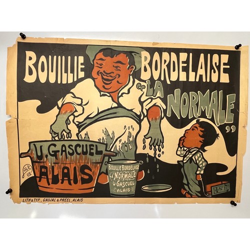 123 - 1905 poster for Bouille Bordelaise, U Gascuel, Calais, 84cm x 56.5 cm.

This lot is available for in... 