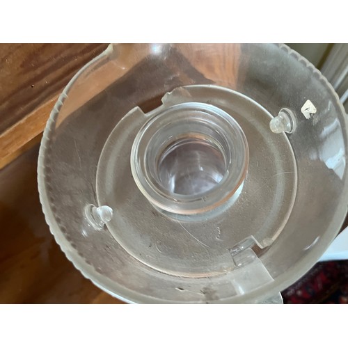 282 - An Edwardian clear glass cooling jug with wheel cut decoration.

This lot is available for in-house ... 