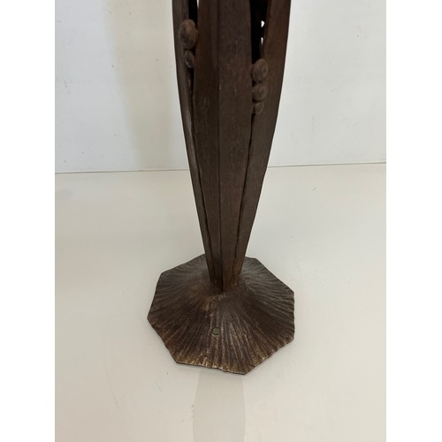 292 - A wrought iron Art Nouveau table lamp base, 50 cm high.

This lot is available for in-house shipping