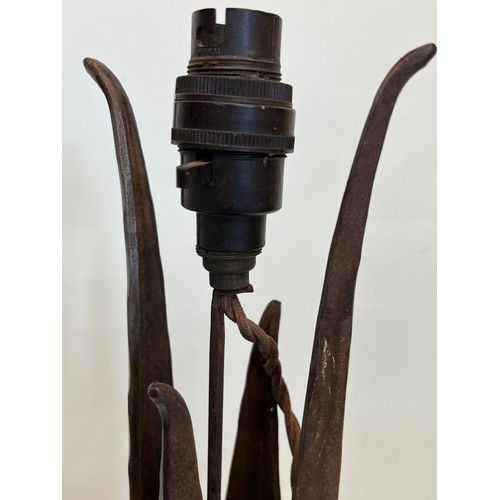 292 - A wrought iron Art Nouveau table lamp base, 50 cm high.

This lot is available for in-house shipping