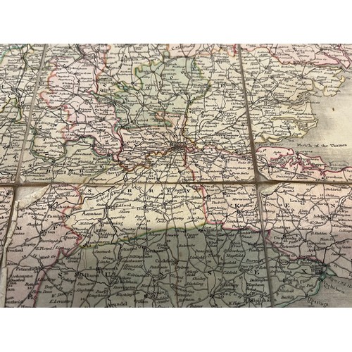 295 - C19th Map and Michelin Travel guides, four regional guide books a micro map of UK and Smiths map of ... 