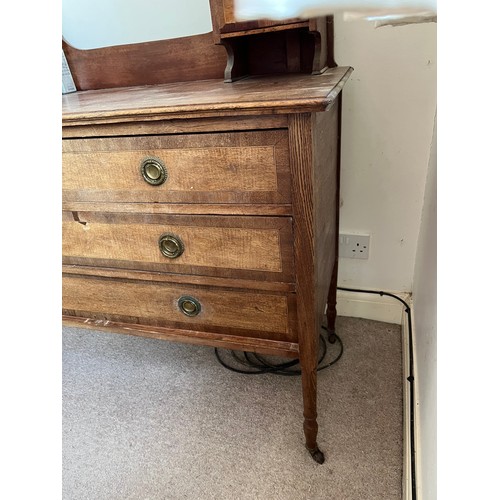 28 - Edwardian dressing table, 106 cm wide x 51 cm x 92 cm high.

This lot is collection only