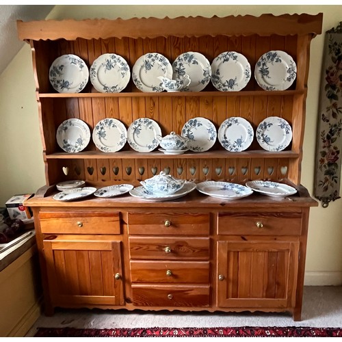 30 - Pine kitchen dresser, 171 m wide x 183 cm high.

This lot is collection only