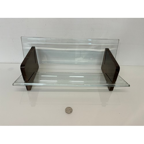 306 - Mid C 20th designer book stand, 45 cm x 21 cm  x 17 cm high.

This lot is available for in-house shi... 