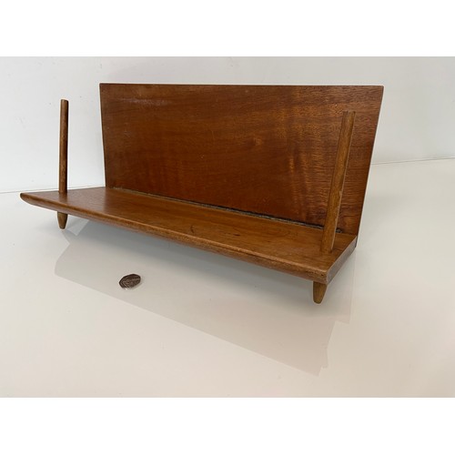 307 - Mid Century wooden folding book stand, 45 cm x 17 cm x 20 cm high.

This lot is available for in-hou... 