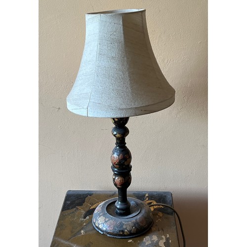 336 - three Decorative table lamps one with hand painted base.

This lot is collection only