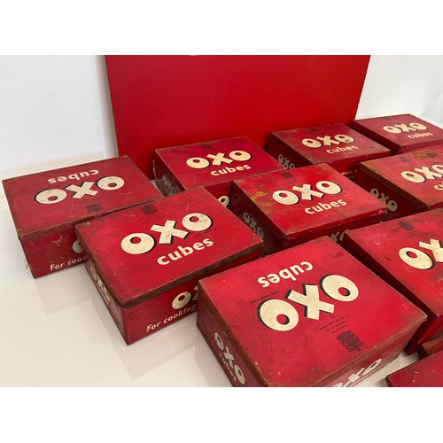 14 - Oxo shop point of sale display sign and a collection of large Oxo tins.

This lot is available for i... 